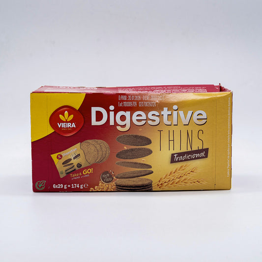 Bolacha digestive thins aveia Vieira Castro 174G