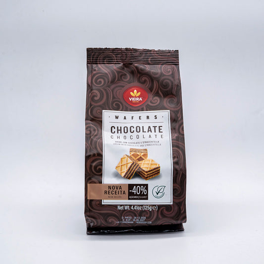 Bolacha wafer cubos chocolate Vieira castro 125gr