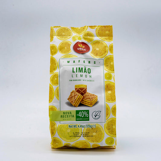 Bolacha wafer cubos limao Vieira castro 125gr