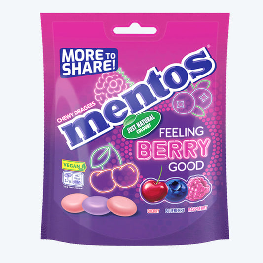 Pastilhas bolsa berry Mentos 160gr