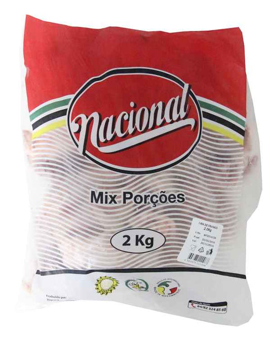 Mix porções de frango congelado Nacional 2kg