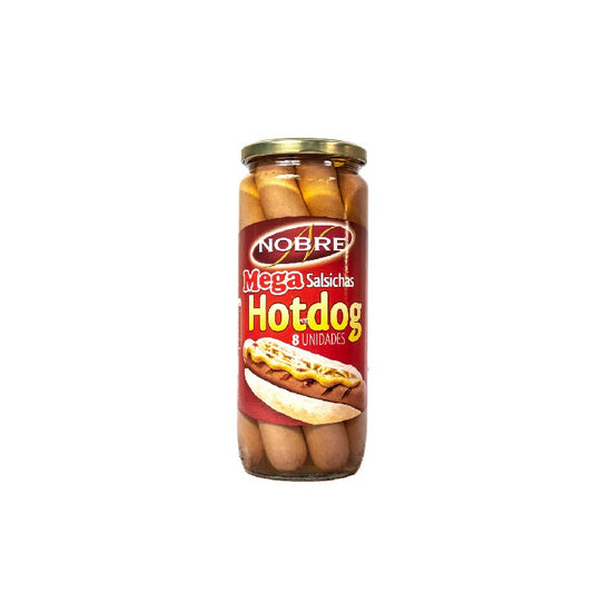 Salsicha mega hotdog frasco Nobre 8 uni