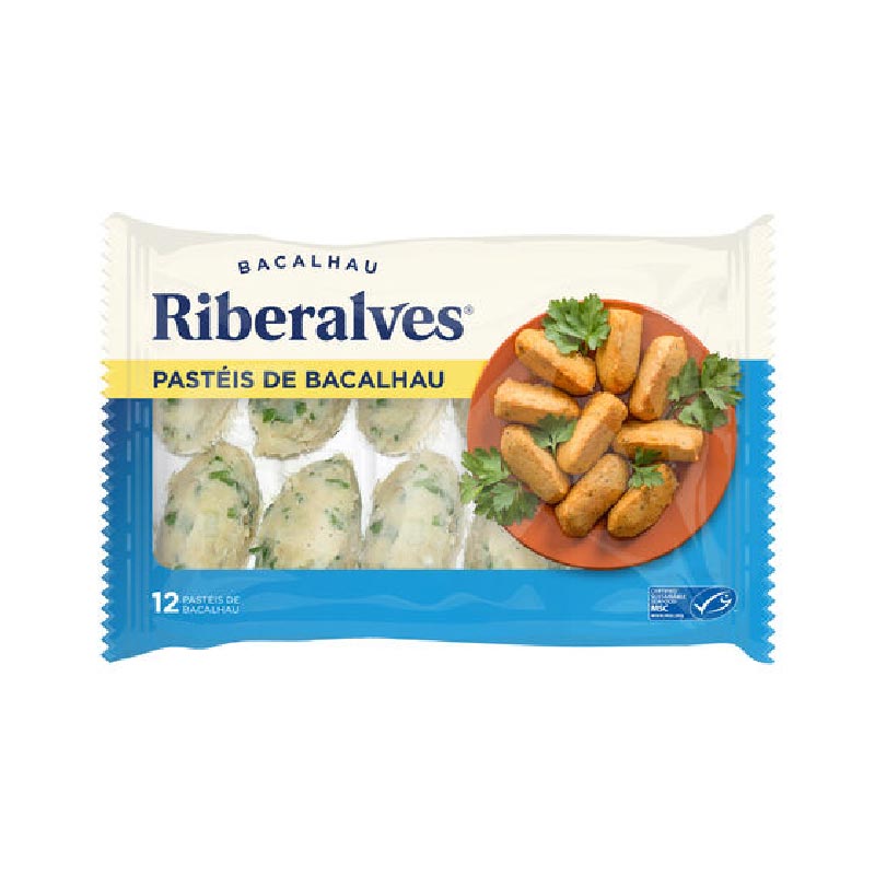 Pasteis de bacalhau congelado Riberalves 12un