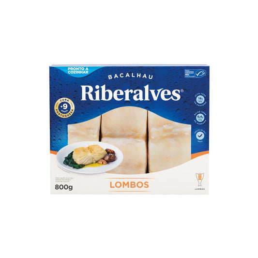 Lombos de bacalhau congelado Riberalves 800gr